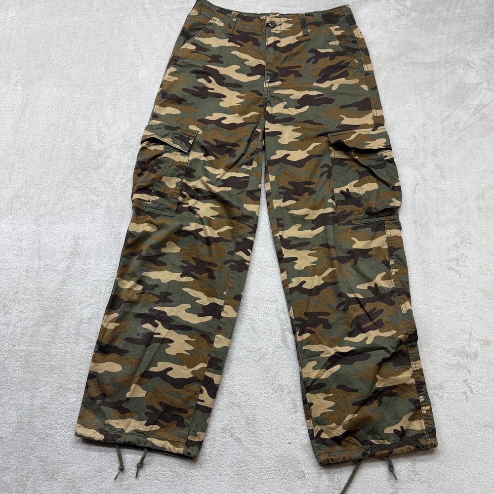 Levi's Pants Women's 27 '94 Baggy Cargo‎ Green Camo Woodland Utility Streetwear